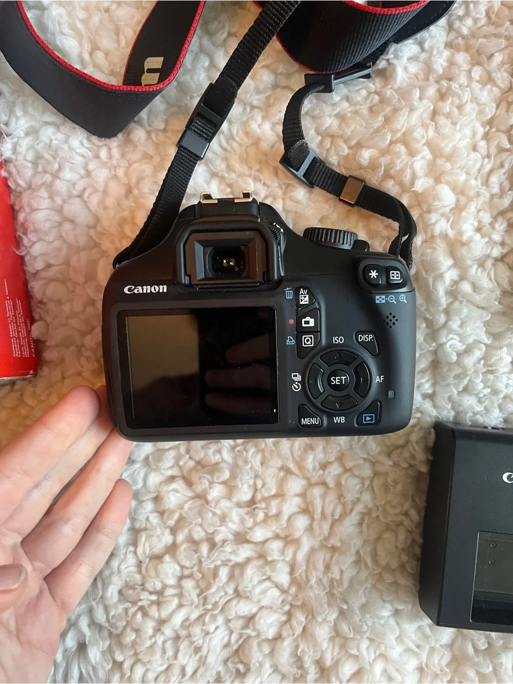 Canon EOS Rebel T3 Black DSLR Camera with Strap and Vivitar Lenses